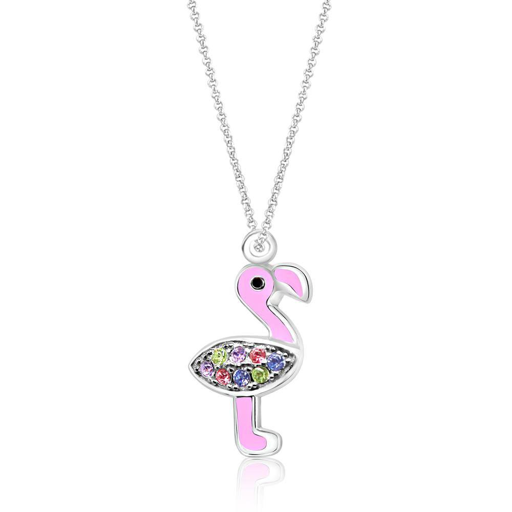 Lucky Simple Flamingo Pendant Necklace Rose Gold/Silver/Gold | Rose gold  necklace, Necklace, Gold