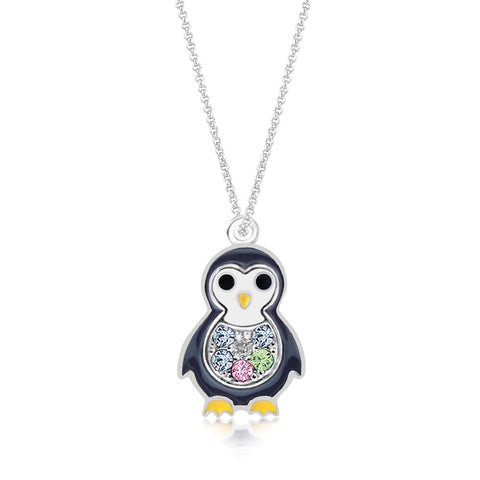 Buy this stunning girl’s penguin girl's pendant from Chanteur
