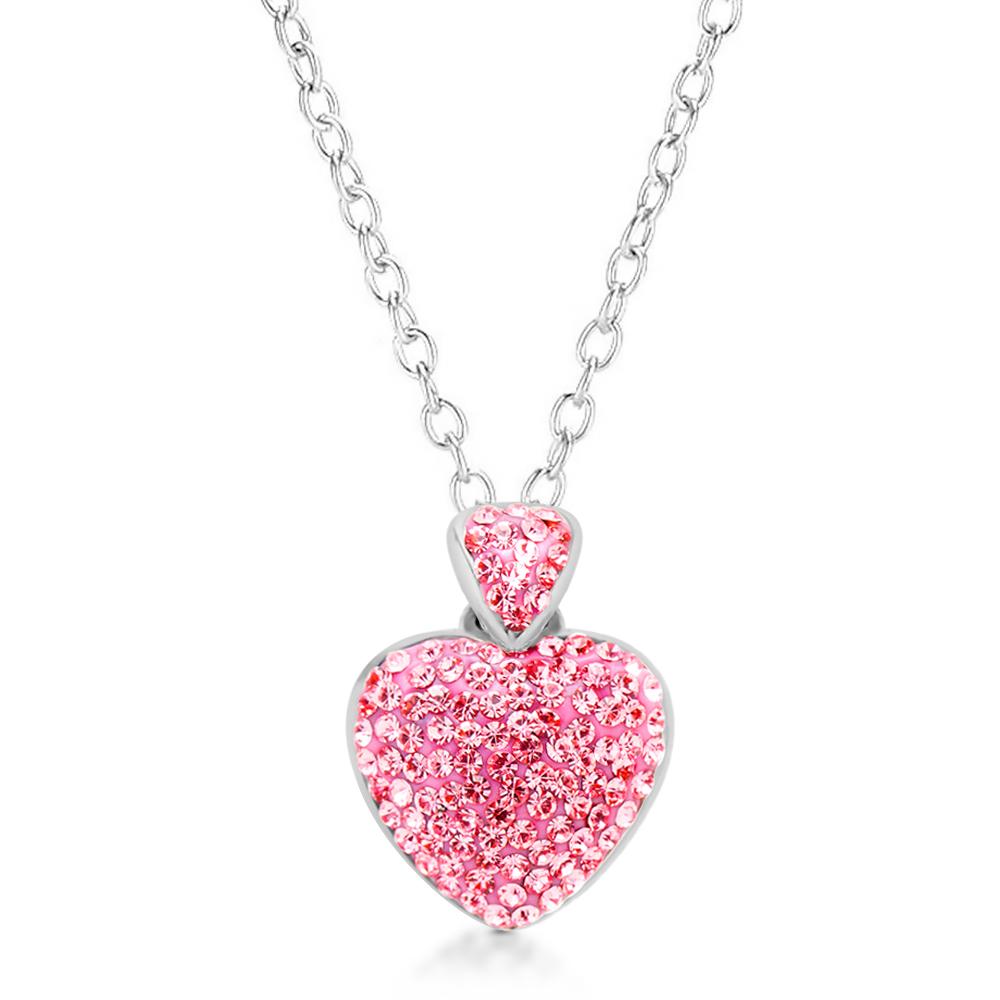 Small pink sapphire heart pendant – Elizabeth Geneve