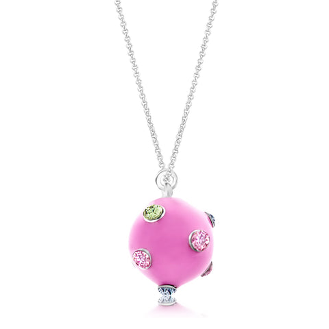 Buy this stunning girl’s pink ball crystal pendant from Chanteur