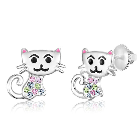 Buy this stunning girl’s cat crystal earring from Chanteur