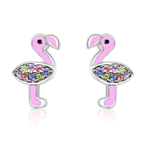 Buy this stunning girl’s flamingo crystal earring from Chanteur