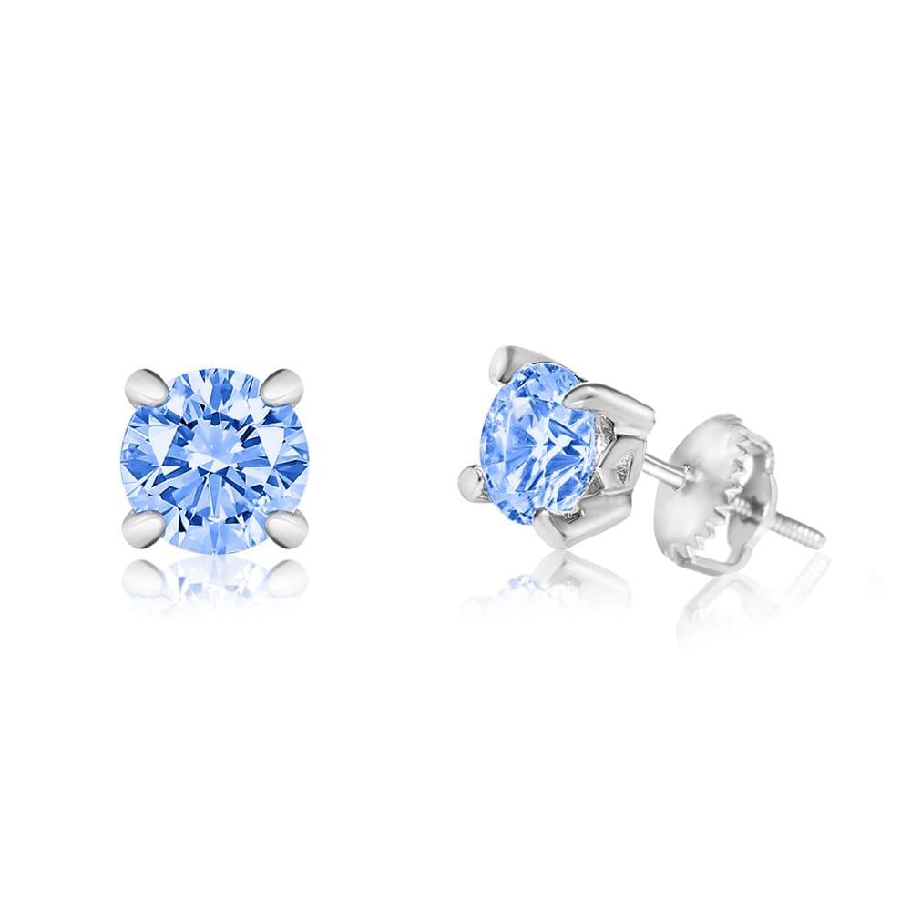 blue cz screwbacks