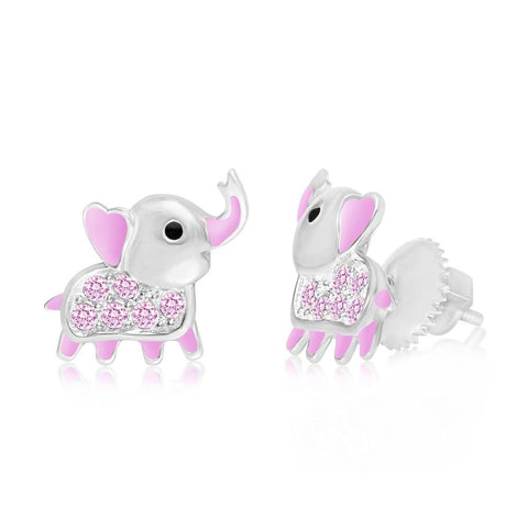Buy this stunning girl’s elephant crystal earring from Chanteur